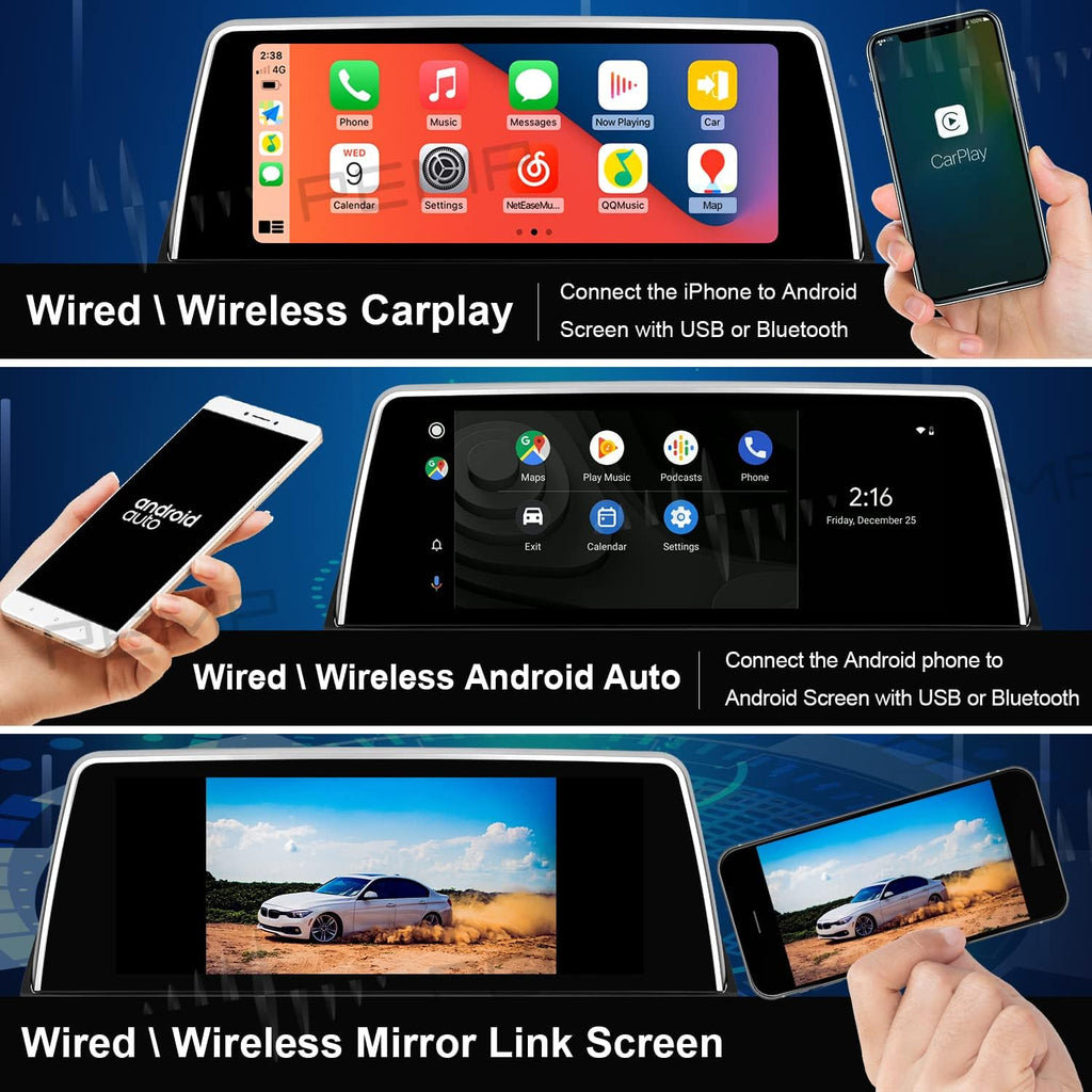 Blue Anti-Glare Vertical Screen for BMW X5 X6 E70 E71 CCC Android 11 CarPlay, Snapdragon 662 8-core 4+64GB 10.25” HD Screen B558459