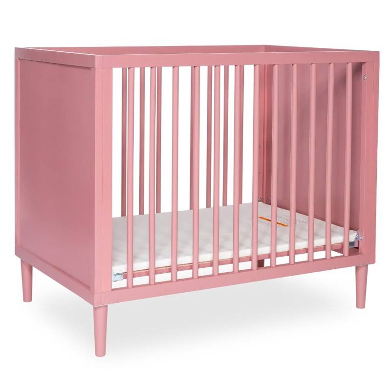 Rose 4 in 1 Mini Crib with Rounded Spindles M434