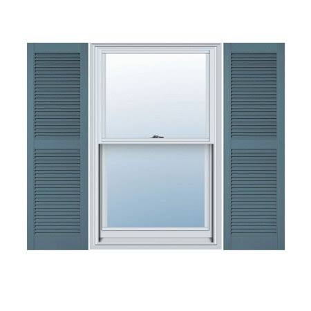 18 inchw x 77 inchh Vinyl Open Louver Shutters I2042