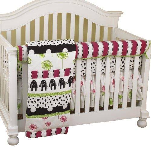 Houndstooth Front Crib Rail Cover Up Set Y549