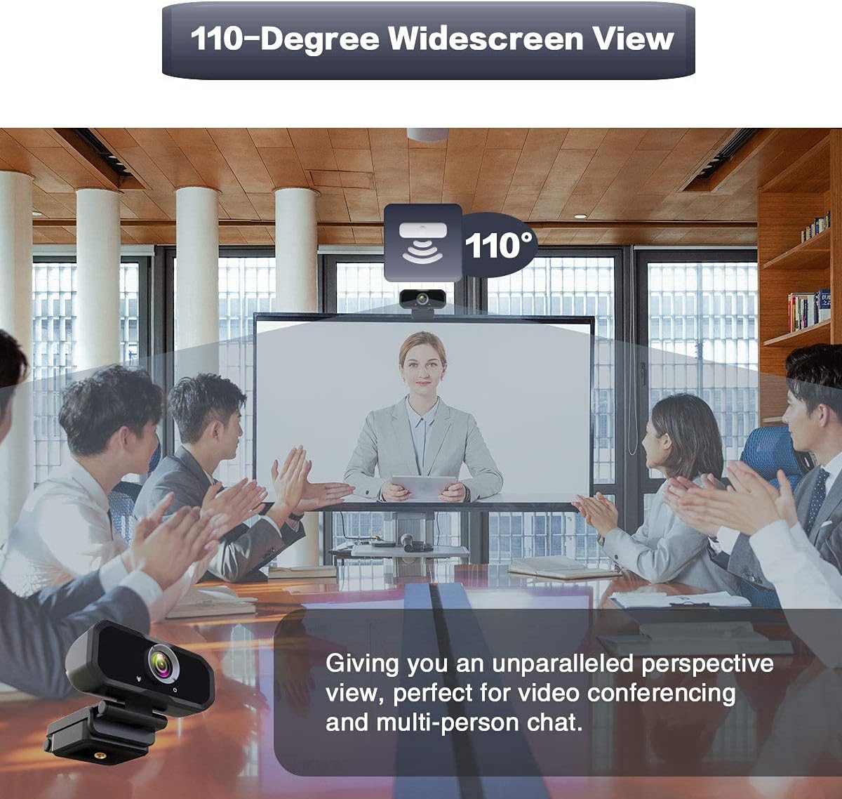 Webcam 1080p HD USB with Privacy Shutter and Tripod Stand, Pack of 2 M105252