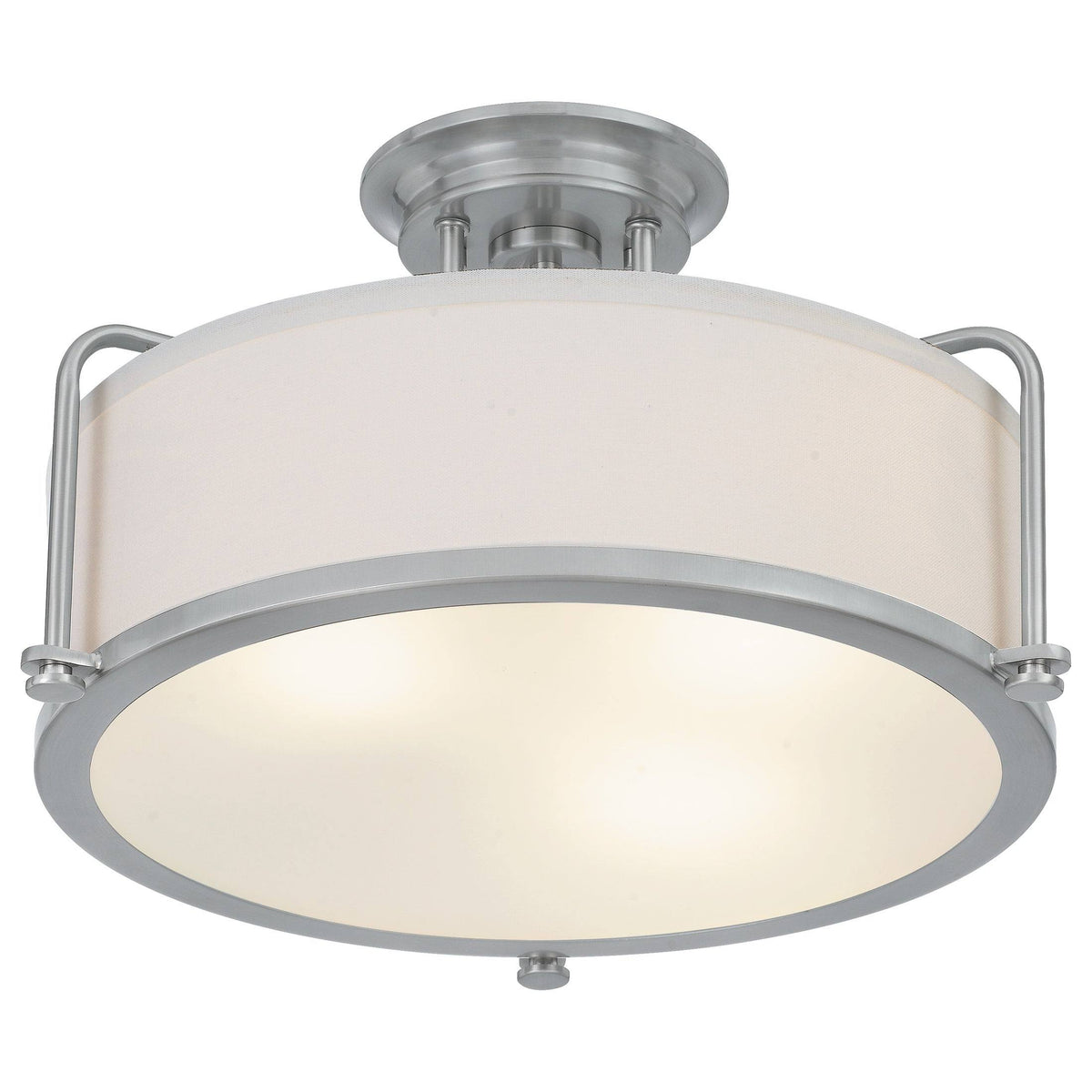 Brushed Nickel 3-Light Semi-Flush Mount E701