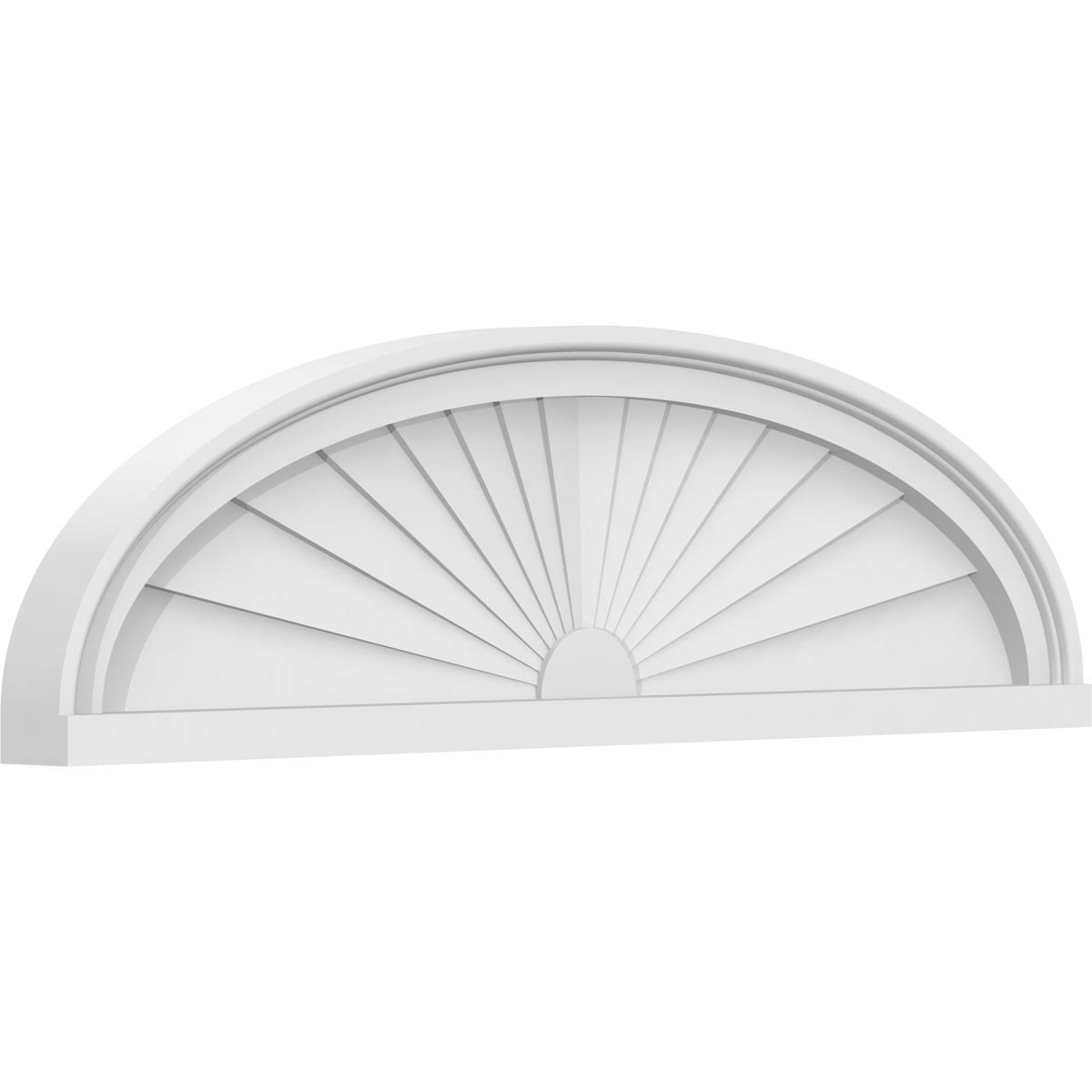 32x22W x 9x22H x 2x22P Elliptical Sunburst PVC Pediment T987