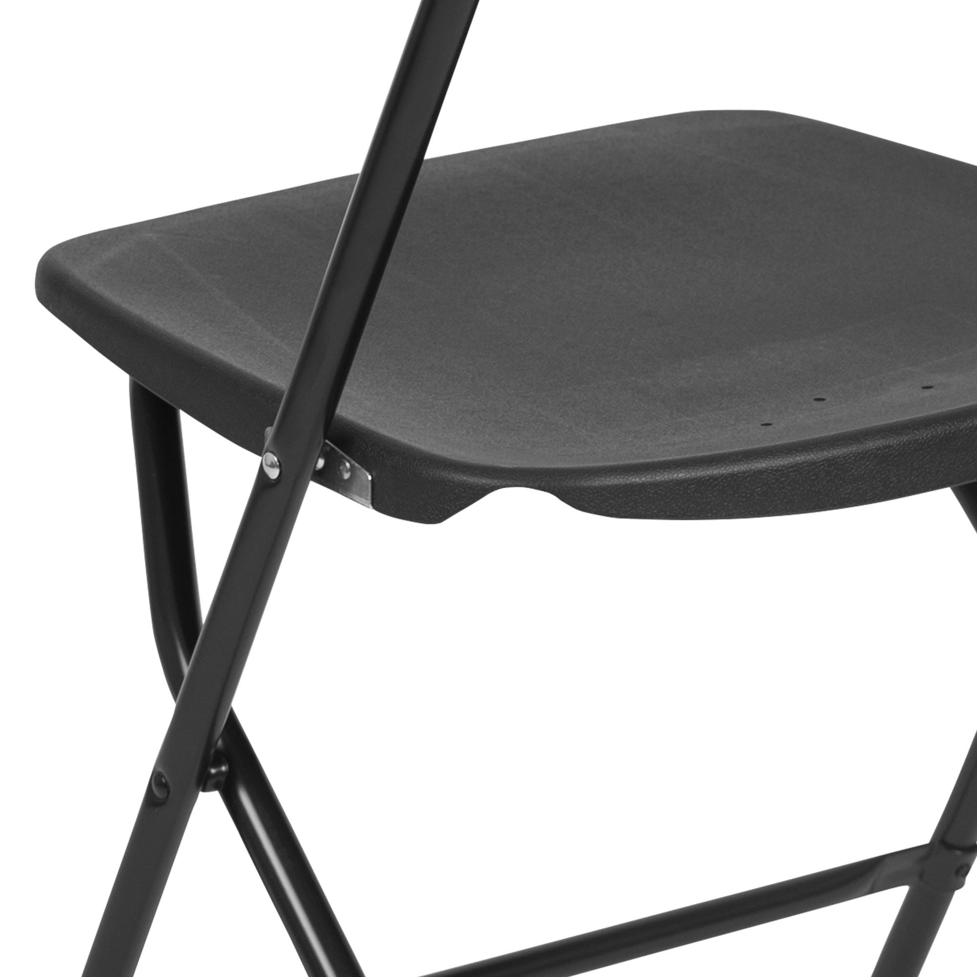 Black Plastic Folding Chair 6 Pack I7013