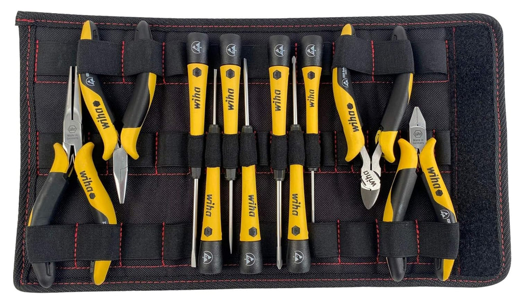 11 Piece ESD Safe Precision Screwdrivers and Pliers Set in Pouch R374590