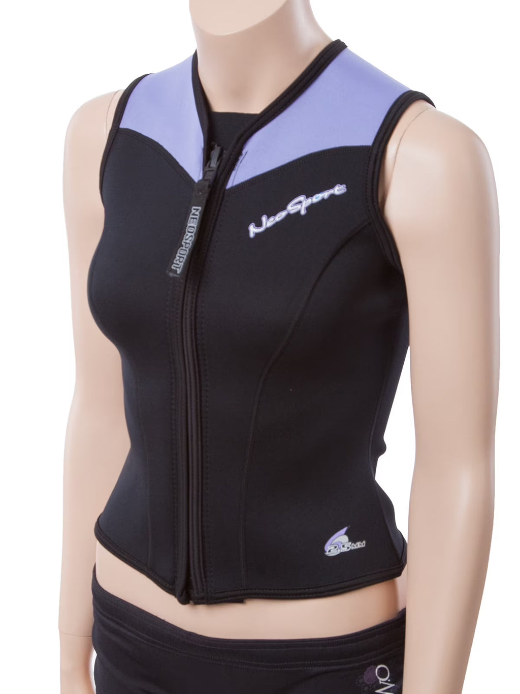 2.5mm Zip Front Wetsuit Vest Black/lavender I3976