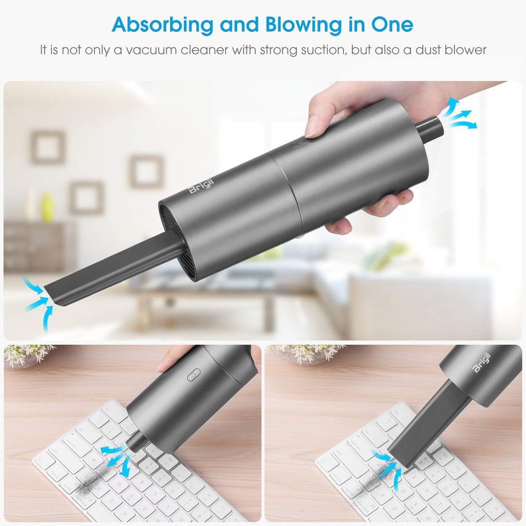 Mini Handheld Cordless USB Rechargeable Vacuum Cleaner 2 in 1, Pack of 2 D51598
