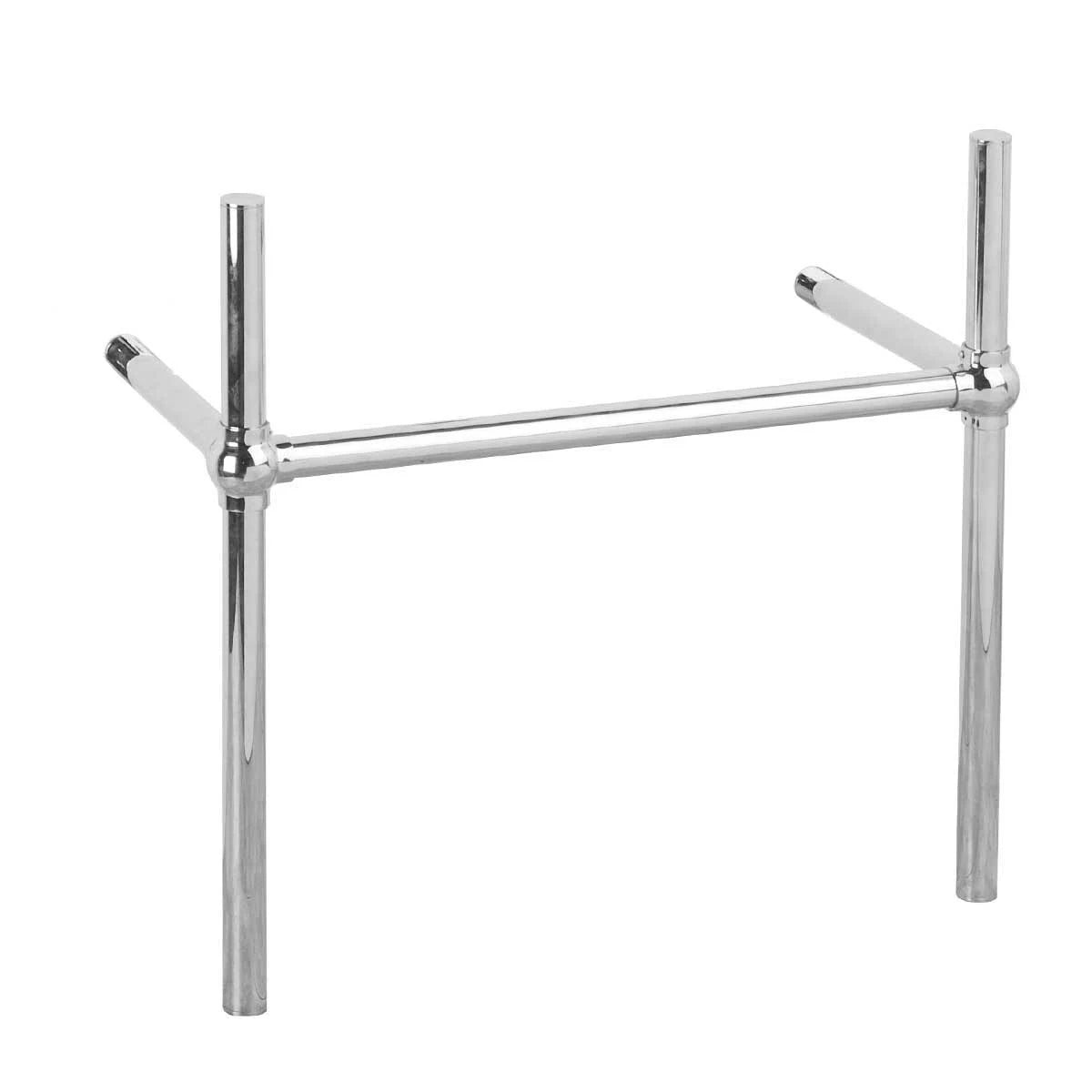 White Console Sink with Chrome Bistro Legs D9943