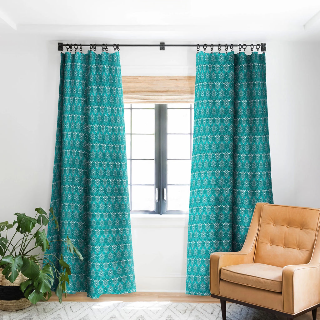 Turquoise Blackout Curtain Single Panel 50" x 96" Y996517