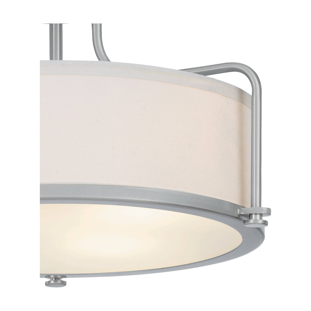 Brushed Nickel 3-Light Semi-Flush Mount E701