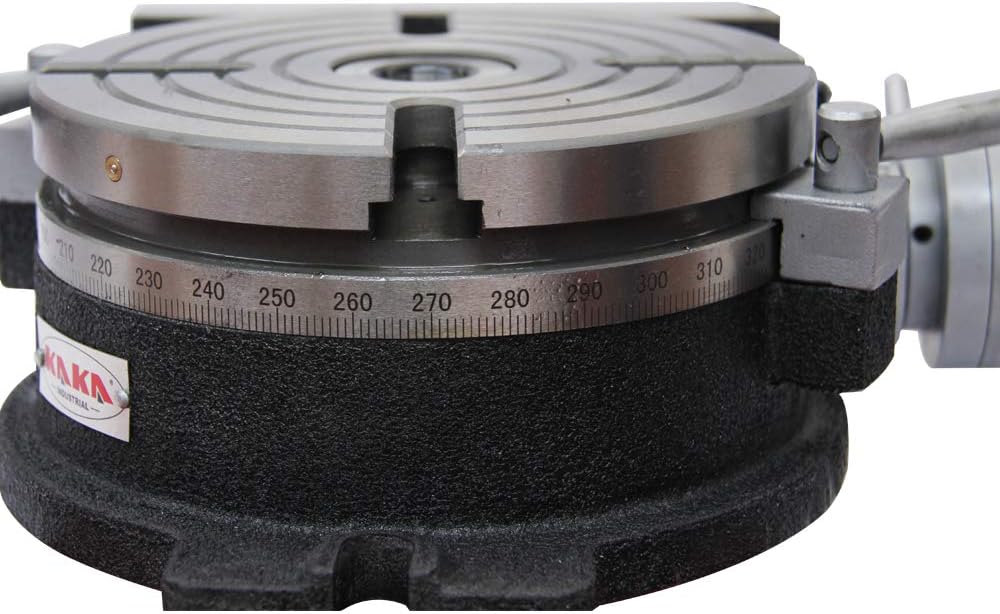 8" Rotary Table Vertical & Horizontal MT3 Center Sleeve 4 Slot Precision Milling Table E5009