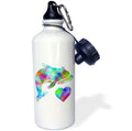 Rainbow Colored Dolphin Water Bottle, 21-ounce K40513