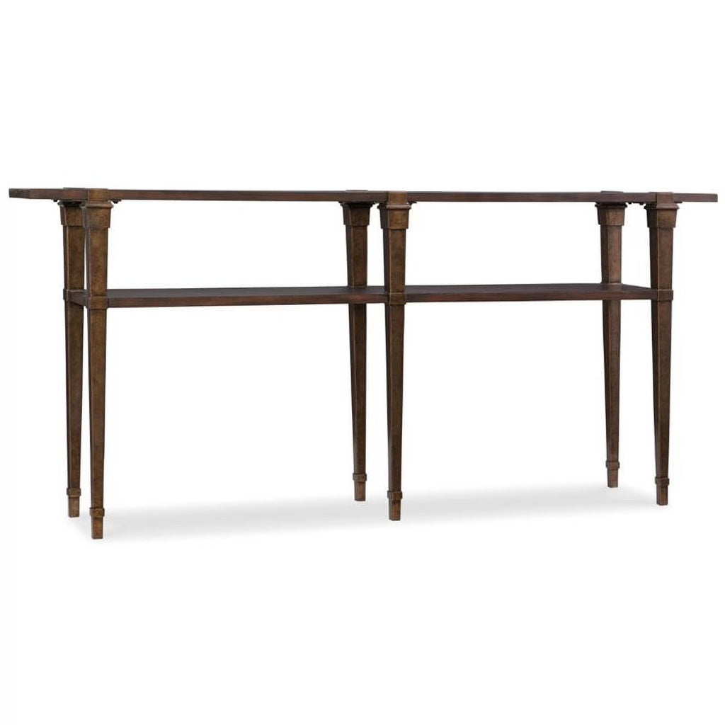 Dark Wood Solid Wood Skinny Console Table Y64498
