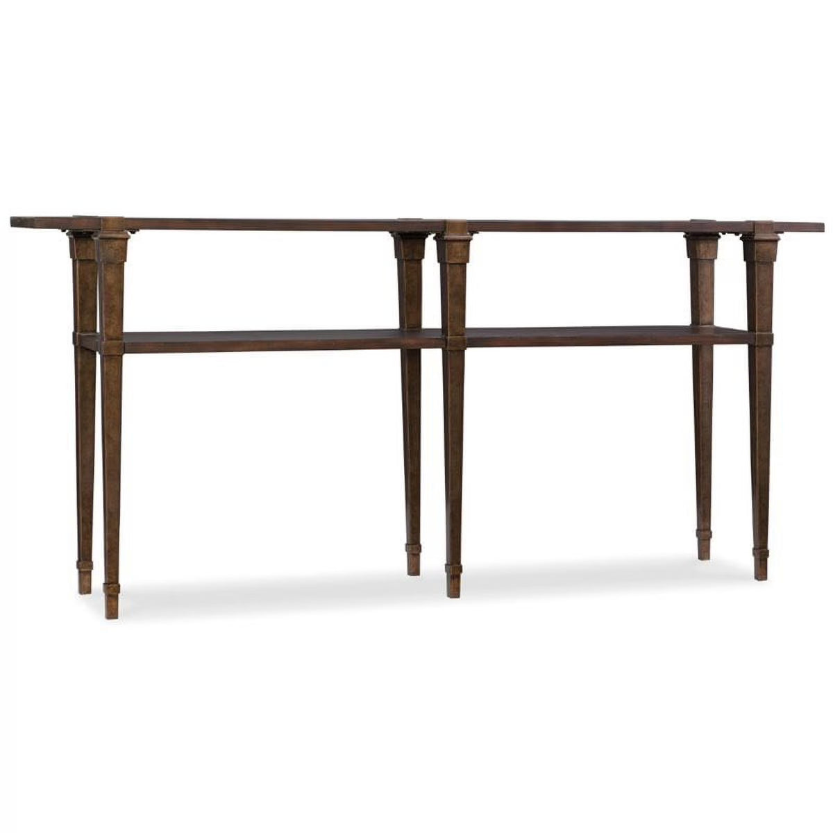Dark Wood Solid Wood Skinny Console Table Y64498