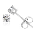 1/4 Carat Lab Grown Diamond Stud Earrings in 14k White Gold with 4-Prong Setting E38192