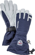 Navy Leather Ski Glove O87336