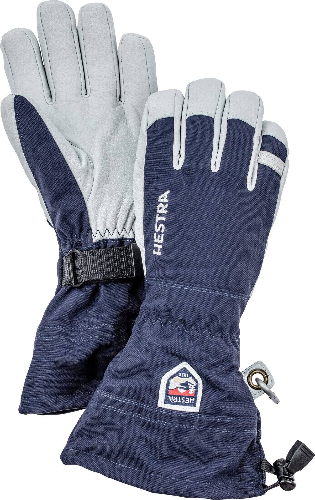 Navy Leather Ski Glove O87336