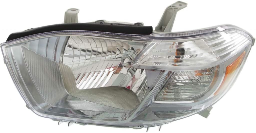 Passenger Side Headlight Assembly for Toyota Highlander 2010 Sport Model D172