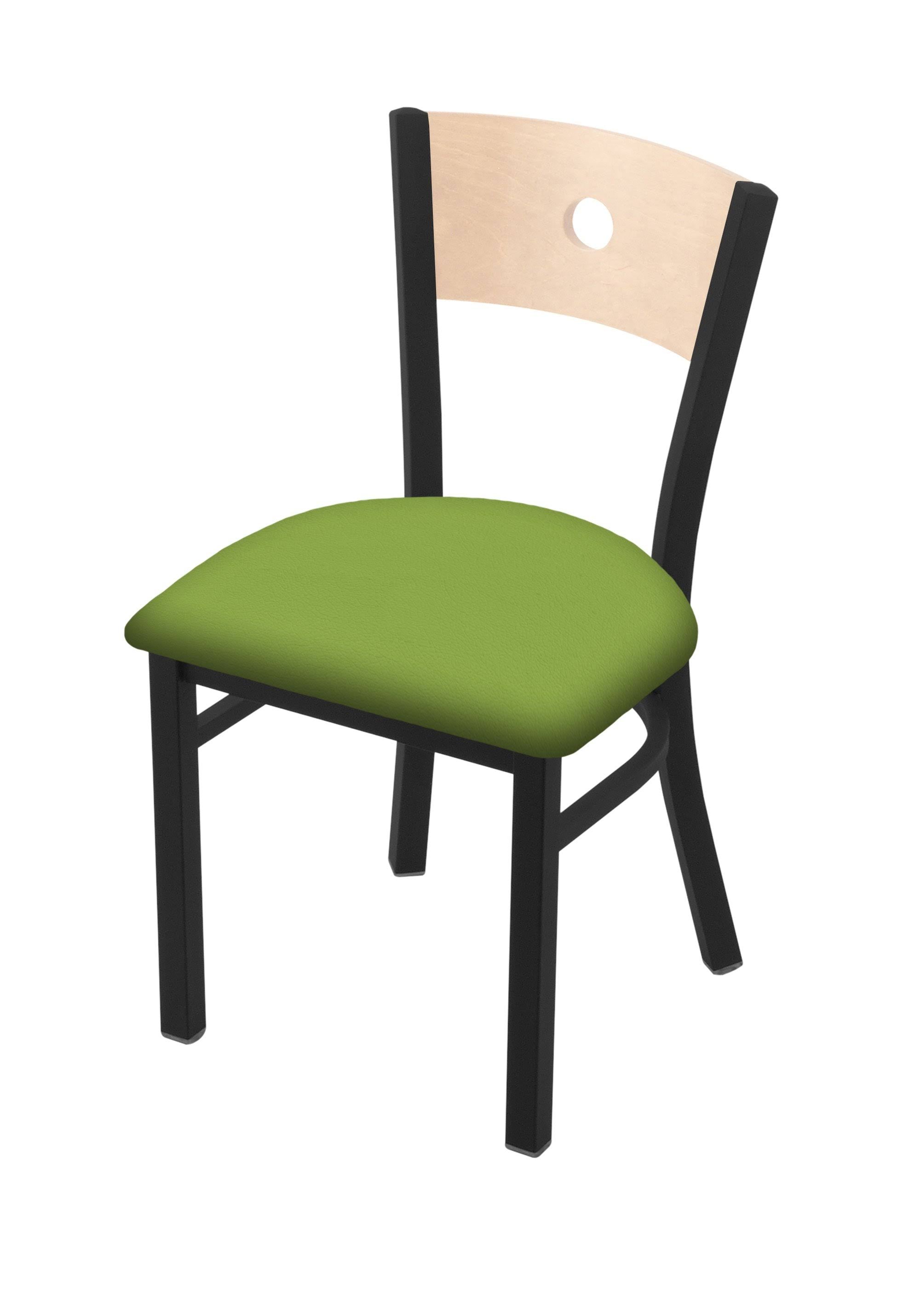 Black Wrinkle Finish Chair with Paprika Seat and Maple Back W115