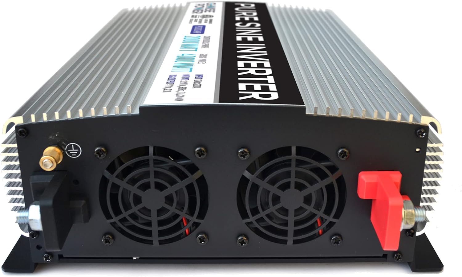 2000W Pure Sine Wave Power Inverter 12V DC to 120V AC with 3 AC Outlets and 1 5V USB Port W801458