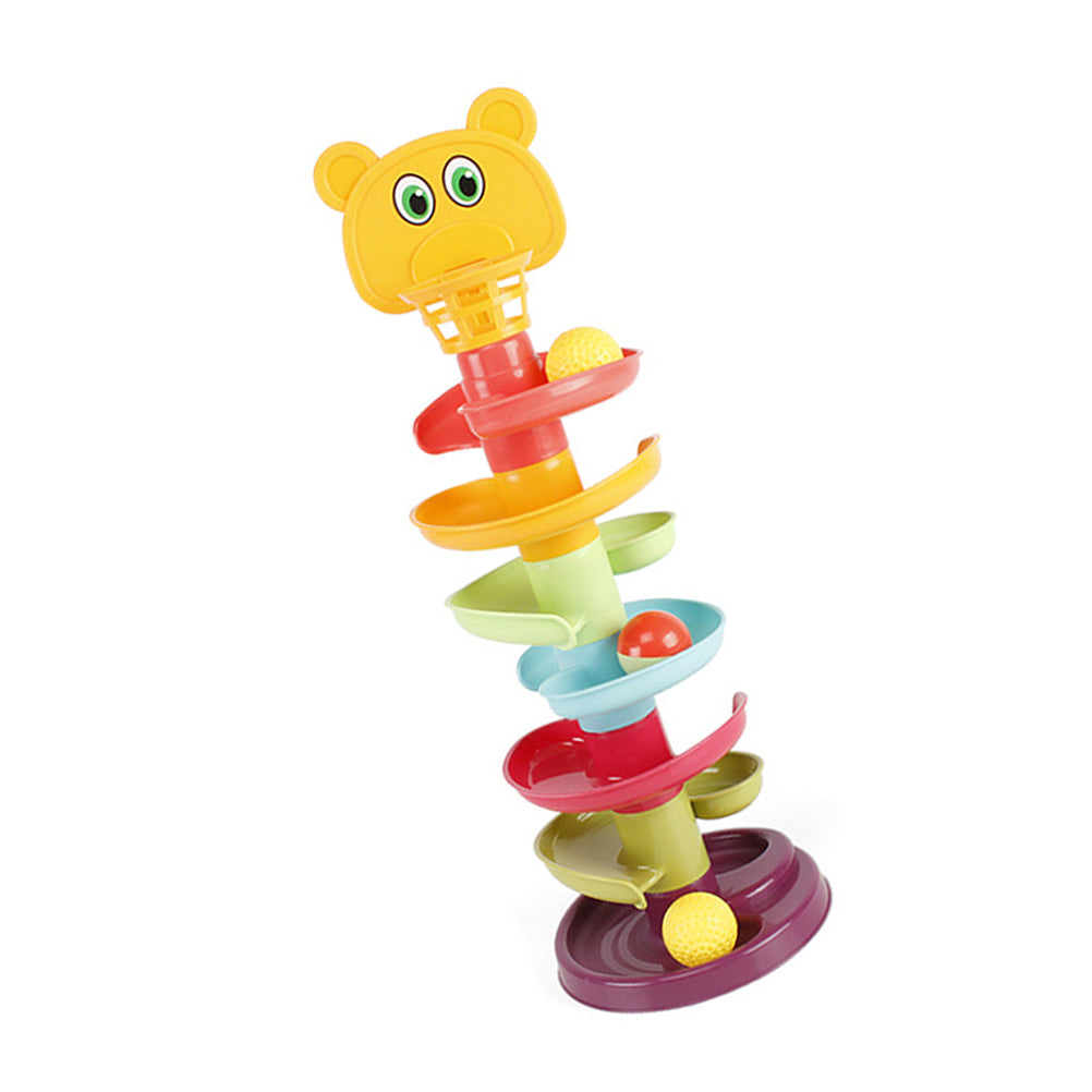 Kid Track Sliding Ball Tower Toy Stacking Toy with 3 Balls G2801