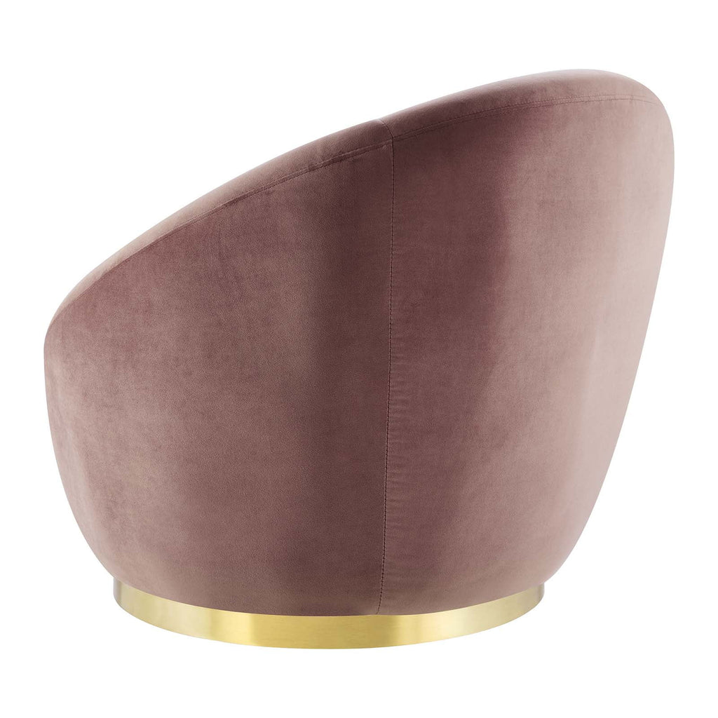 Pink Gold Velvet Swivel Accent Chair O97182