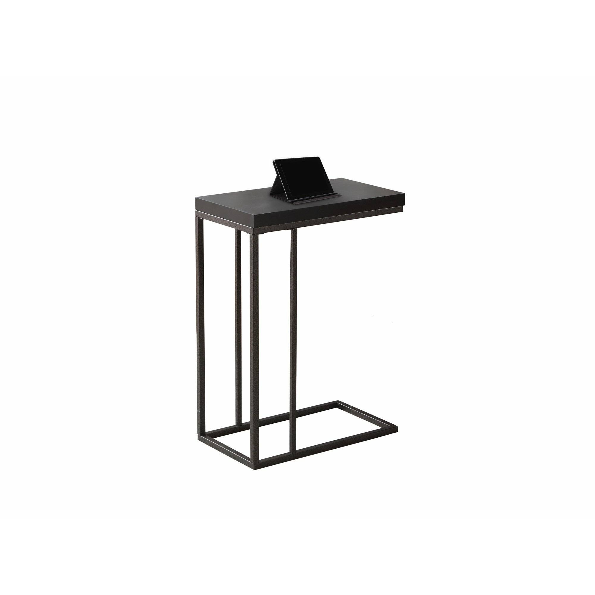 Cappuccino Particle Board Metal Accent Table D281
