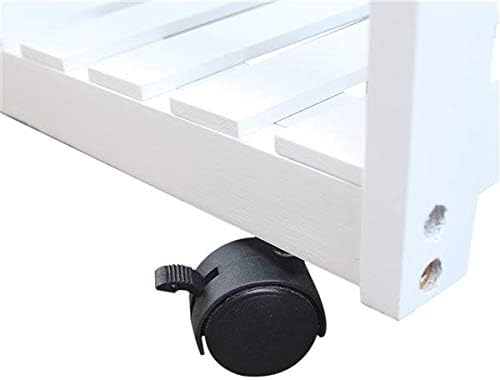 Foldable Dining Cart with Round Stools White U9755