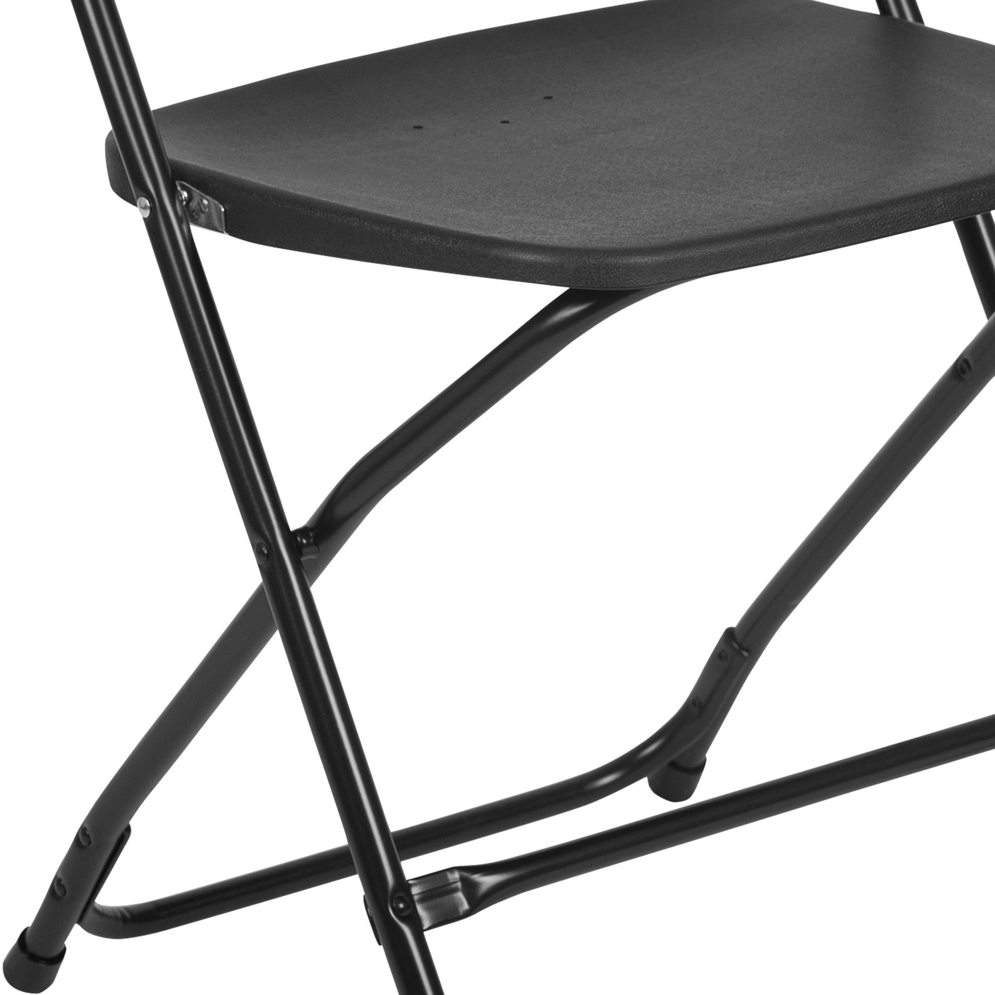 Black Plastic Folding Chair 6 Pack I7013