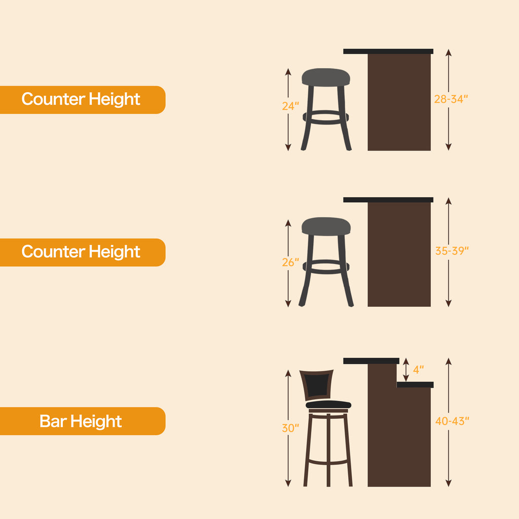 Grey Upholstered Counter Height Bar Stools Set of 2 D974