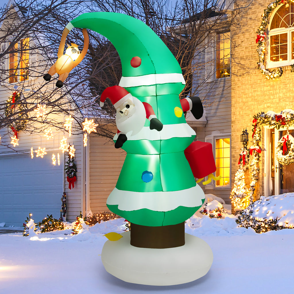 8FT Inflatable Christmas Tree with Santa Claus L635