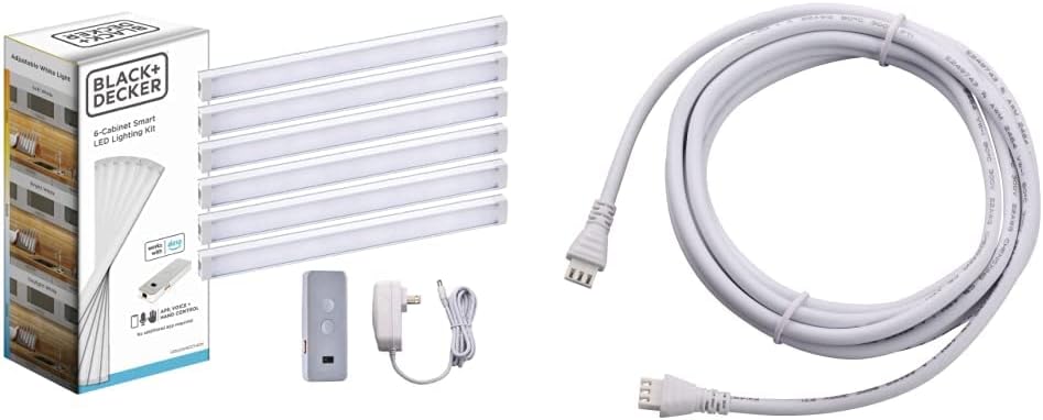 Under Cabinet Lighting Kit, Adjustable LEDs, 9 Bars, White Z828479