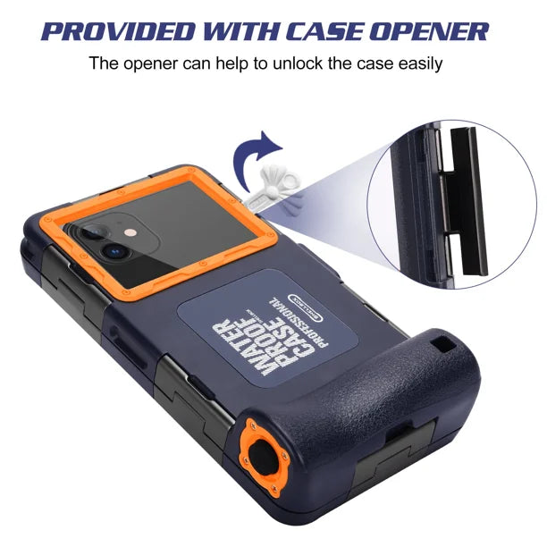 Waterproof Underwater Housing Case for Phones Up to 6.9 Inch with Lanyard A10527