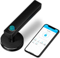 Smart Fingerprint Door Lock with Latch, Bluetooth Lever Lock, Keyless Entry Door Lock Silver L912749