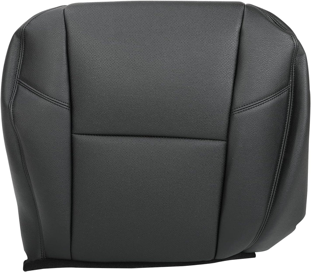 Black Leather Driver Bottom Seat Cover K5195