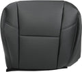 Black Leather Driver Bottom Seat Cover K5195