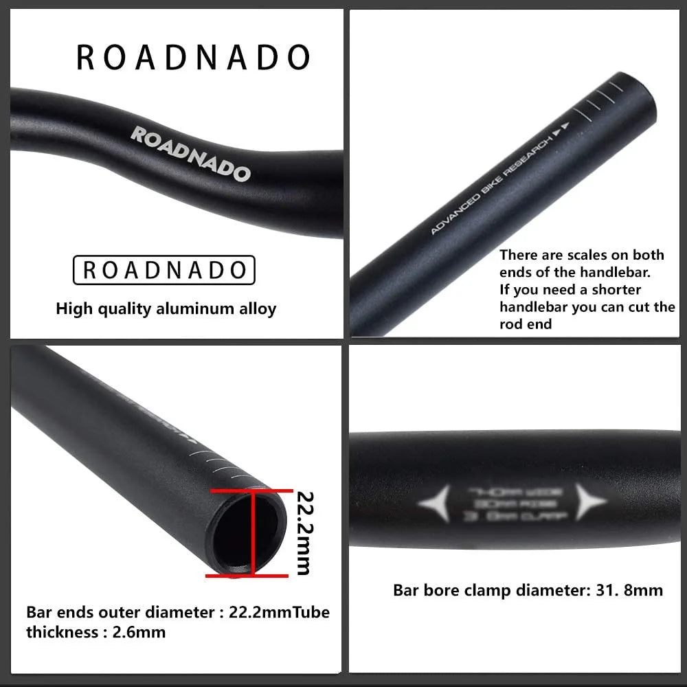 31.8*780mm Aluminium Alloy MTB Riser Handlebar T6614