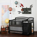 4-in-1 Mini Crib and Dressing Table Black K937