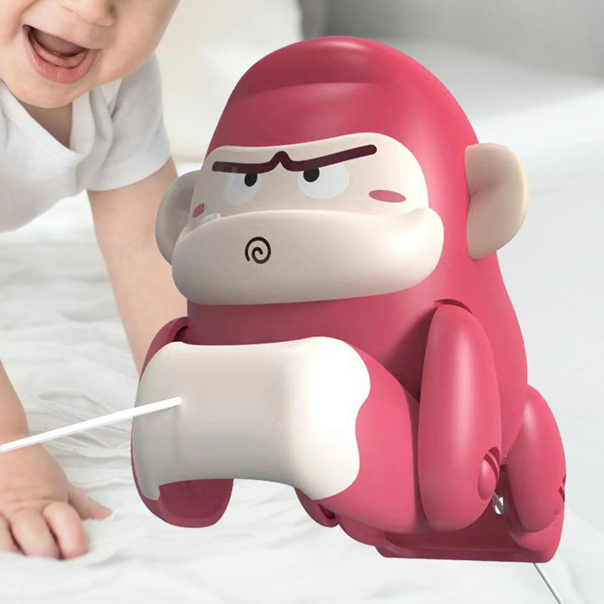Rose Red Pull Along Gorilla Toy U22694