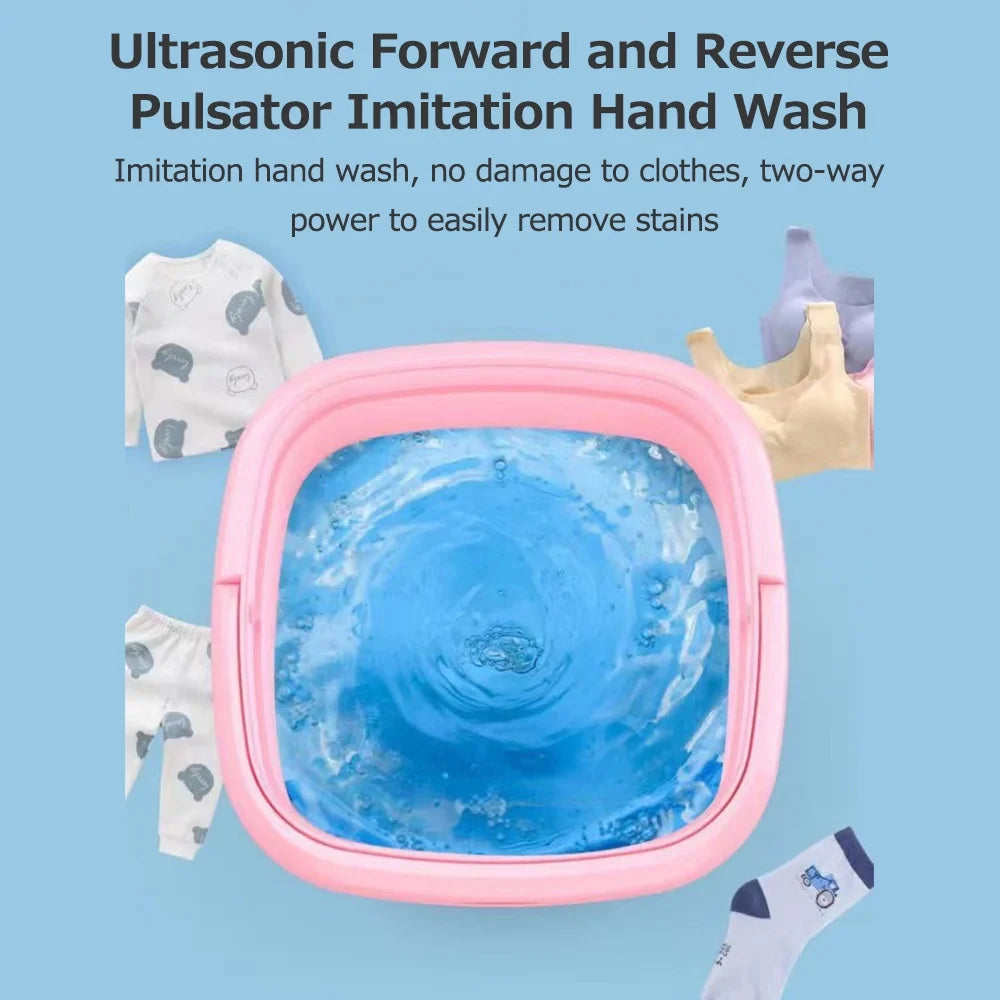 Portable Folding Pulsator Washing Machine with Drain Hole G22325