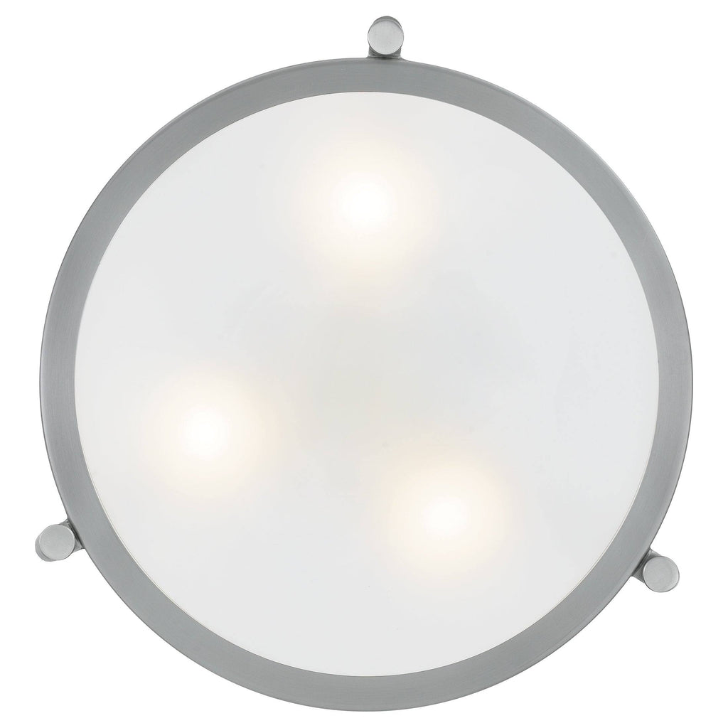 Brushed Nickel 3-Light Semi-Flush Mount E701