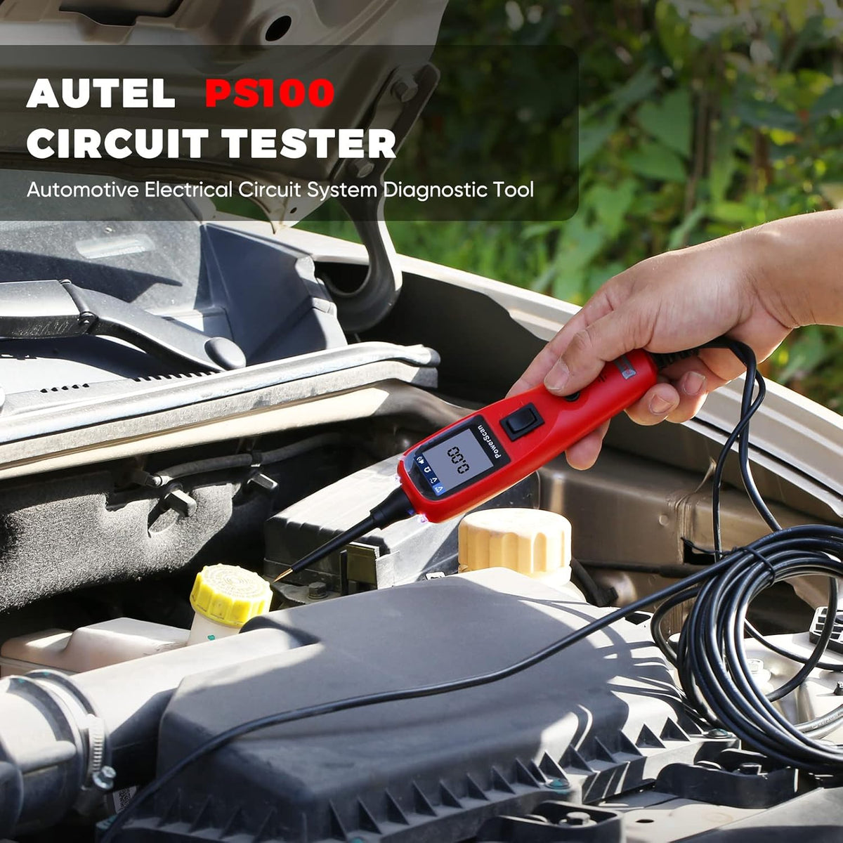 Red Automotive Circuit Tester Digital Voltmeter S976
