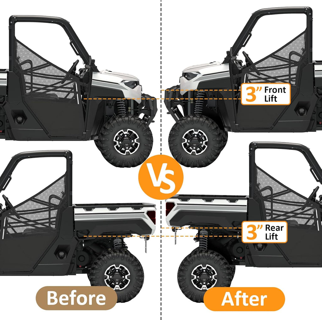 3 Inch Front and Rear Suspension Lift Kit for Polaris Ranger Fullsize R51827