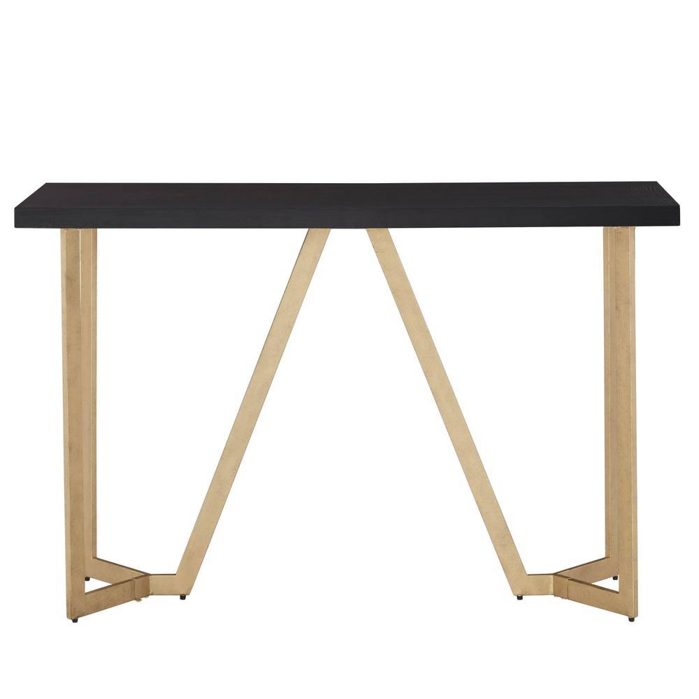 Black and Gold Metal Base Sofa Table O469374