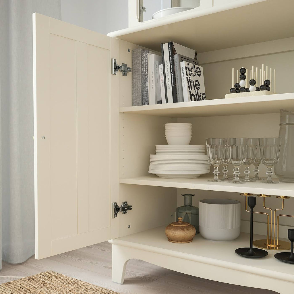 Light Beige Cabinet with Glass Doors T480
