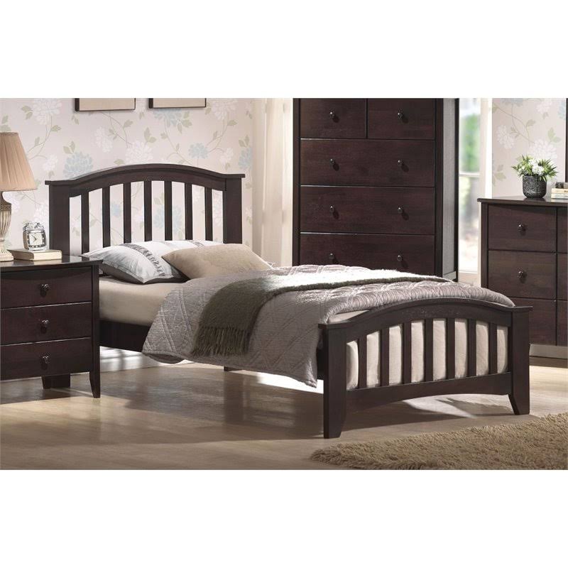 Dark Walnut Full Bed E377