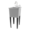 Grey Utility Sink with Chrome Finish Faucet L30617