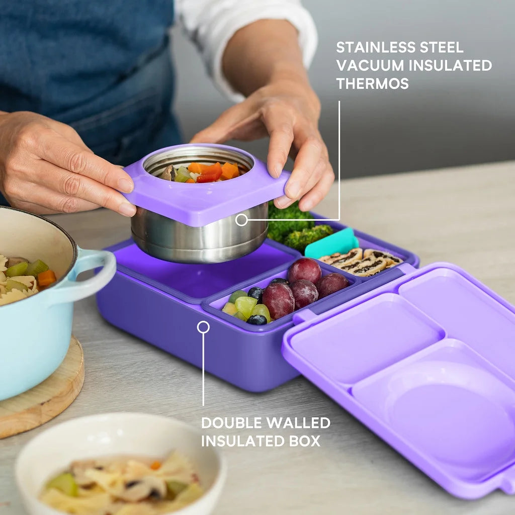 Insulated Bento Lunch Box with Leak Proof Thermos Food Jar B1090