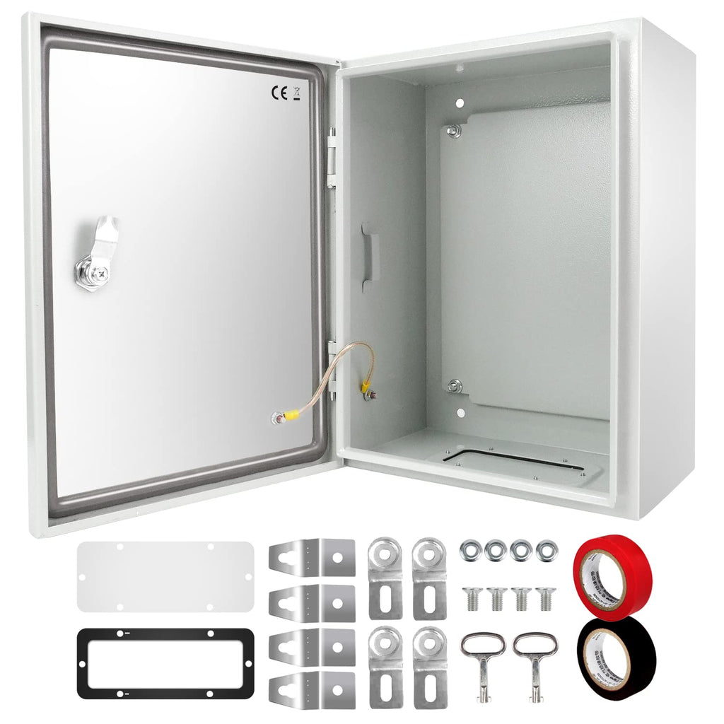 Cold-Rolled Steel NEMA 4X Electrical Enclosure with Lock & Mounting Plate N1789