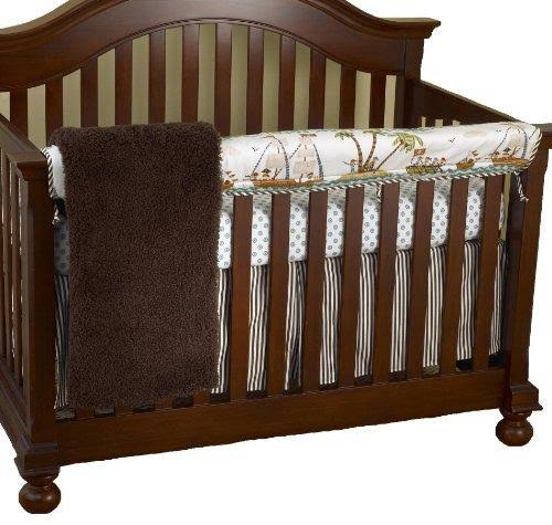 Houndstooth Front Crib Rail Cover Up Set Y549
